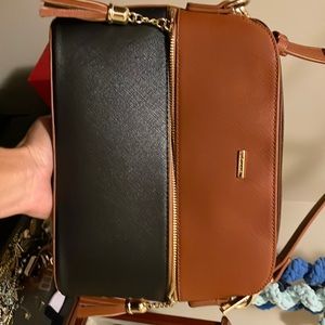 Black and brown purse